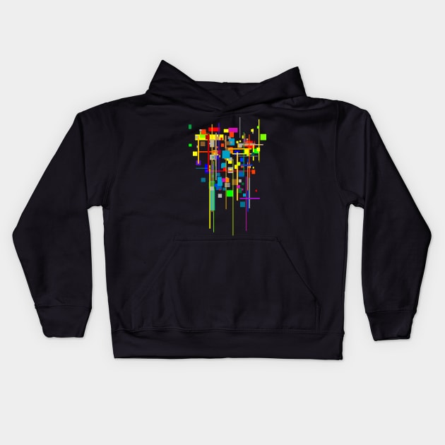 Architecture Color Pattern Kids Hoodie by Nikokosmos